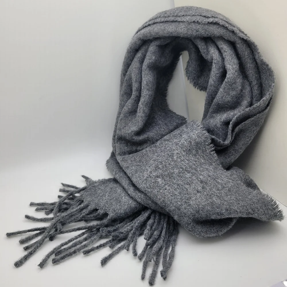100% Virgin Wool Fringe Scarf Made in Italy